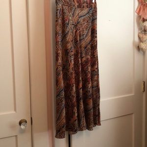 Italian Paisley Silk Maxi Skirt